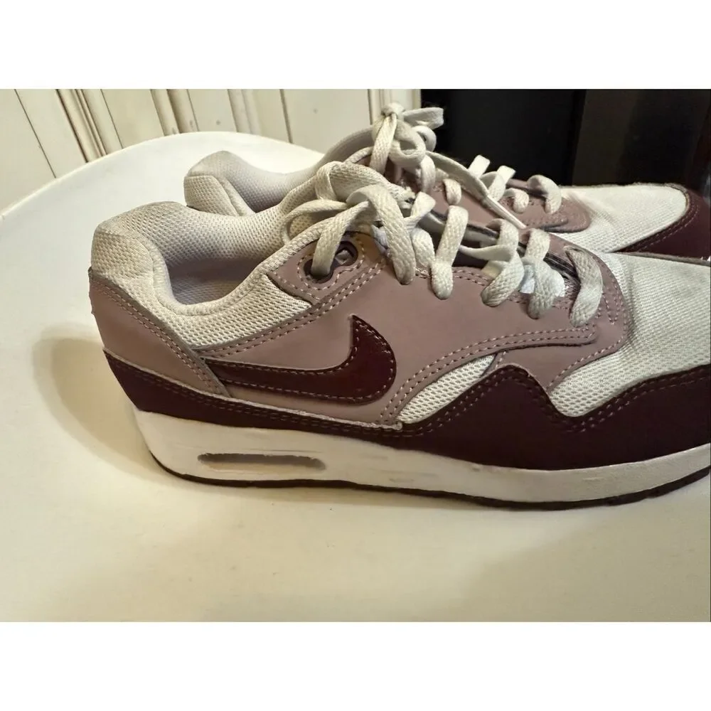Nike Kids Air Max 1 GS Athletic Sneakers Light Violet Burgundy Crush Size 5Y